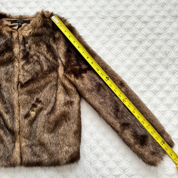 Guess Brown Faux Fur Teddy Jacket Size S - Picture 8 of 15